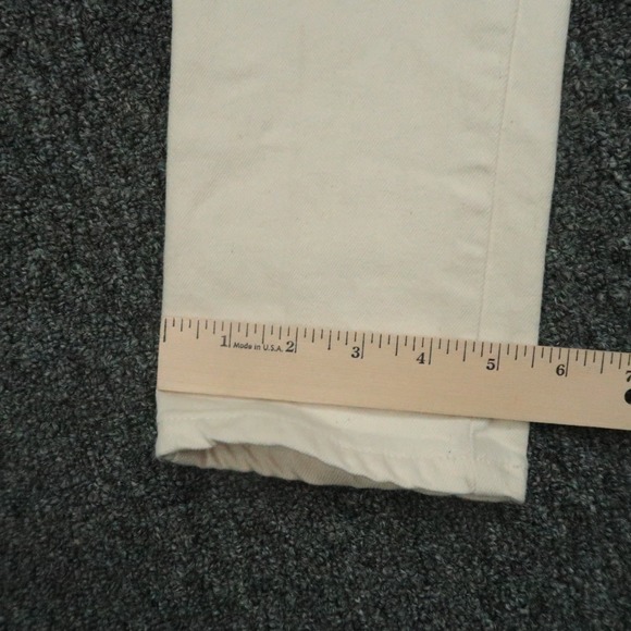 Naked & Famous Jeans Mens 30x33 Cream 5 Pocket Super Guy Natural Seed Denin - Picture 13 of 14